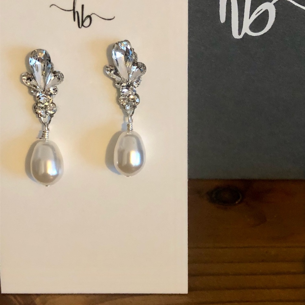 Elegant Silver and Pearl Drop Earrings